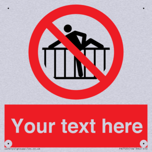 Custom prohibition do not cross barrier